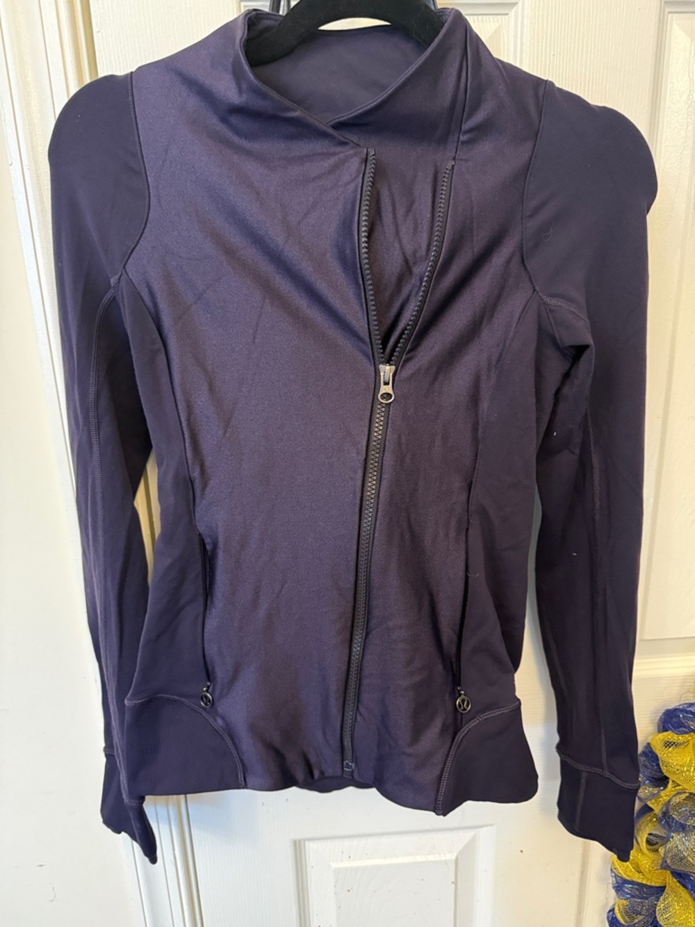 lululemon athletica Navy Asymmetric Zip Jacket